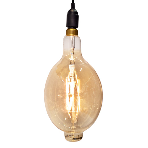 Industriele hanglamp met 1 filament lichtbron (ovaal)