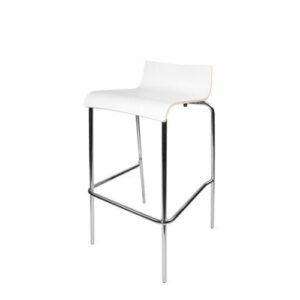 Barkruk Senna chroom wit